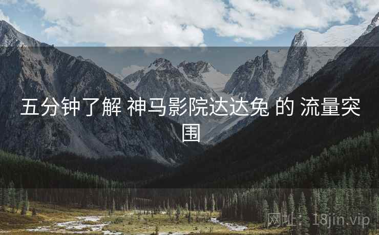五分钟了解 神马影院达达兔 的 流量突围
