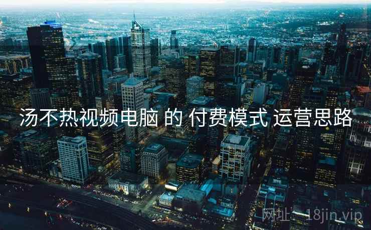 汤不热视频电脑 的 付费模式 运营思路